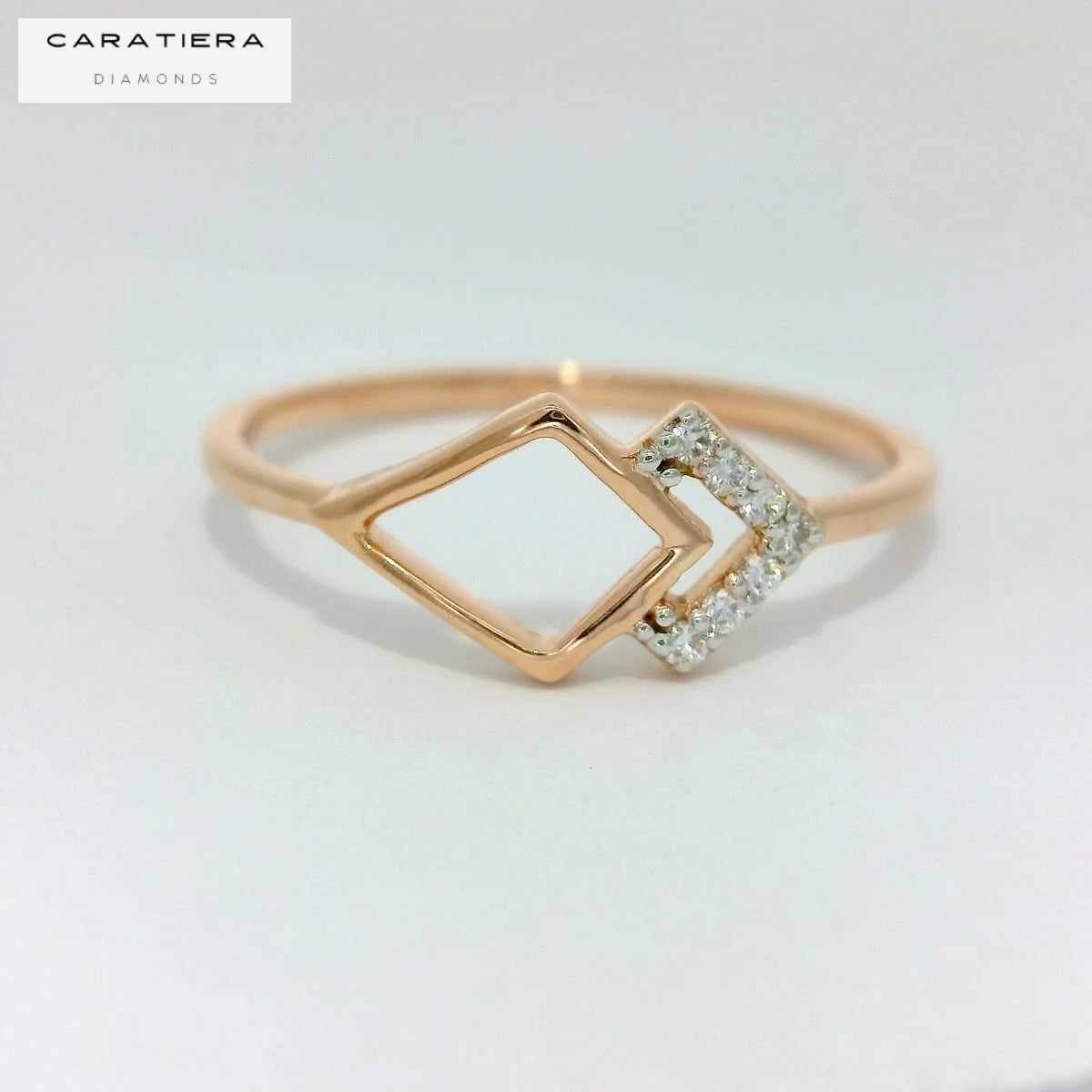 Elegant Geometric Diamond Ring