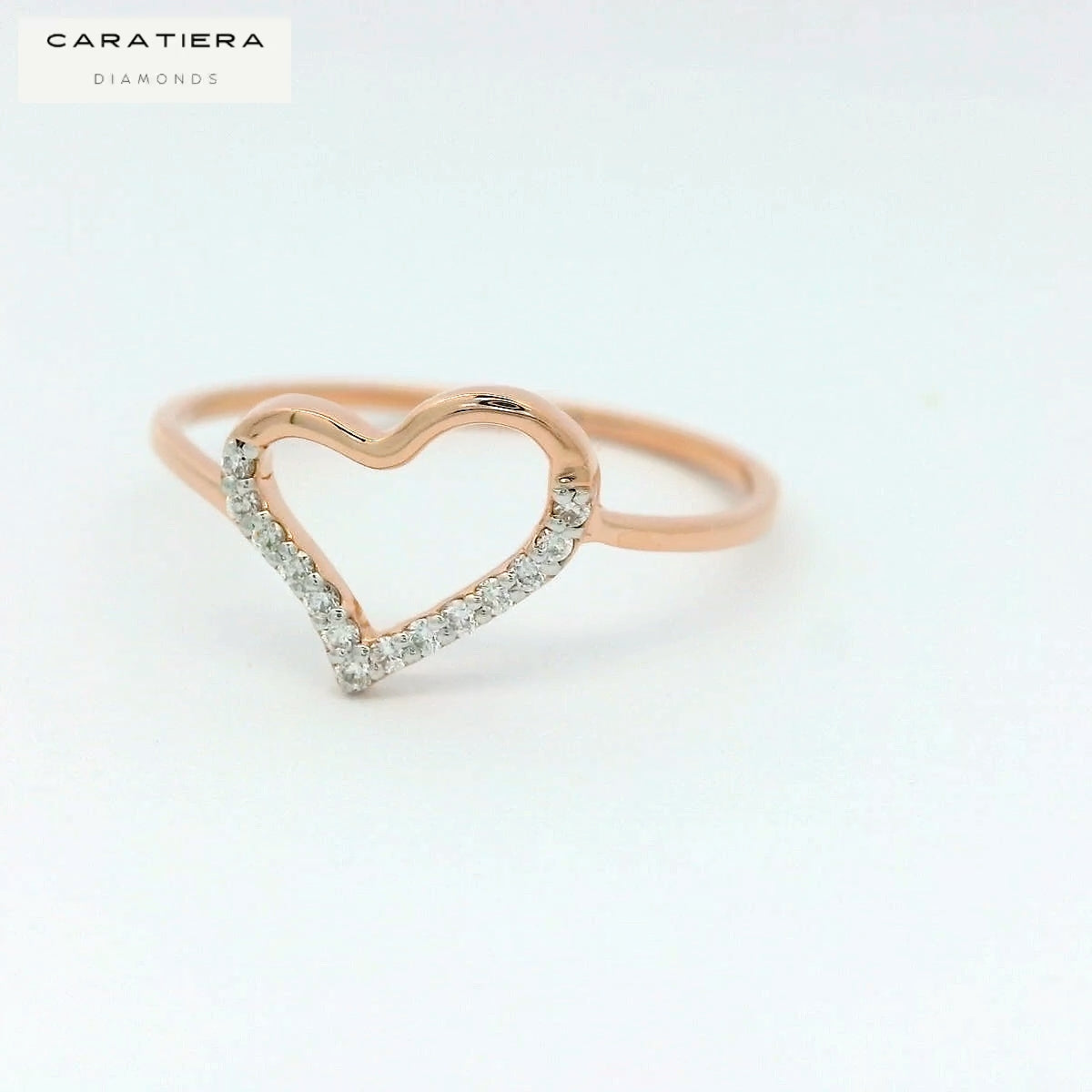 Elegant Heart-Shaped Diamond Ring