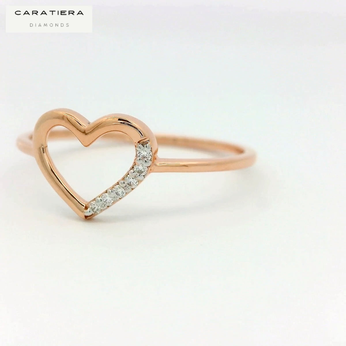 Elegant Heart-Shaped diamond ring
