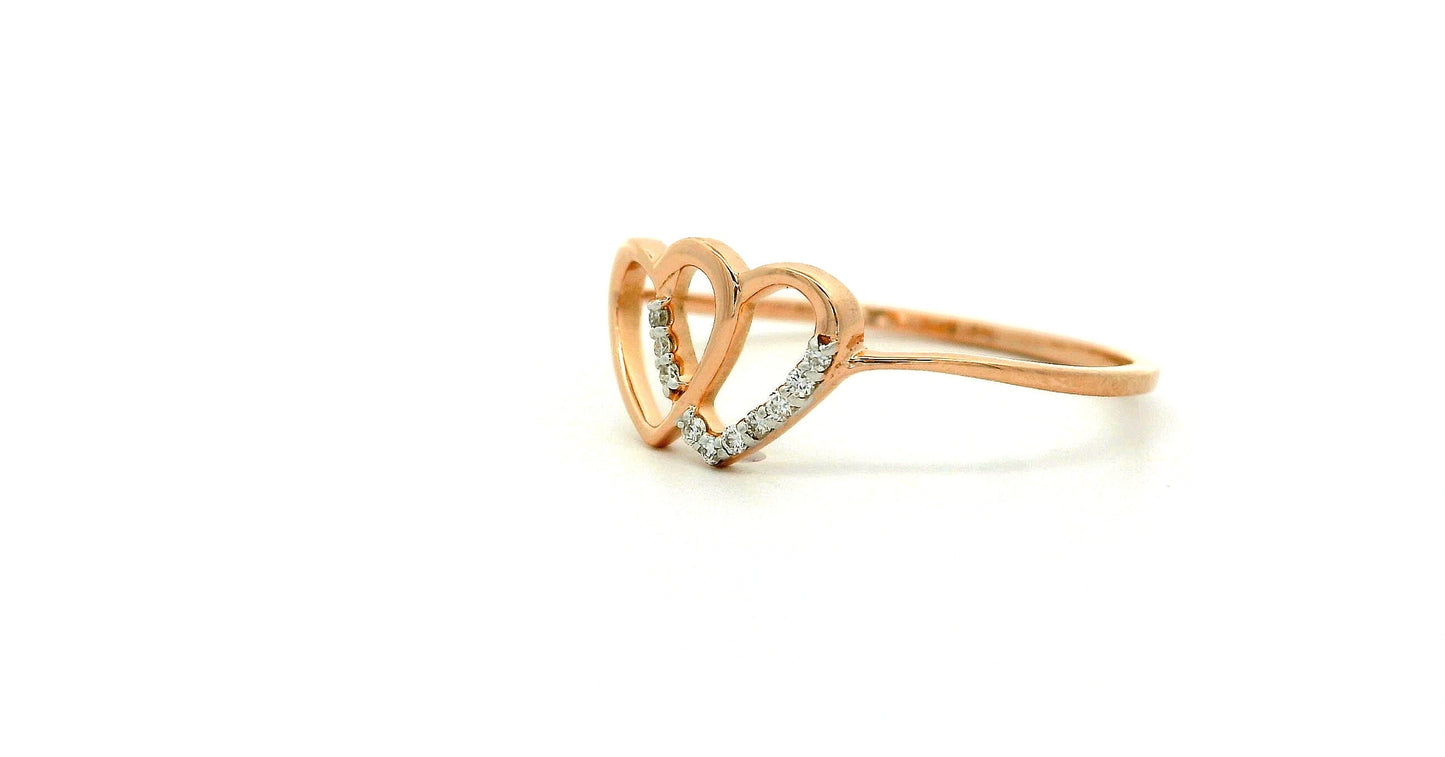 Elegant Double Heart ring