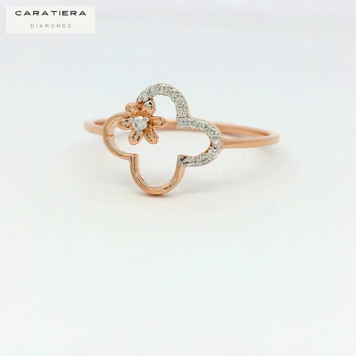 Elegant Rose Gold flower ring