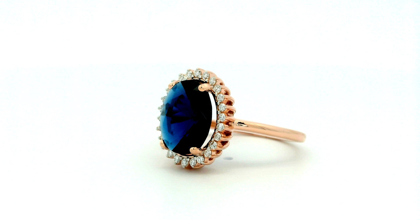 Elegant Sapphire and Diamond Ring