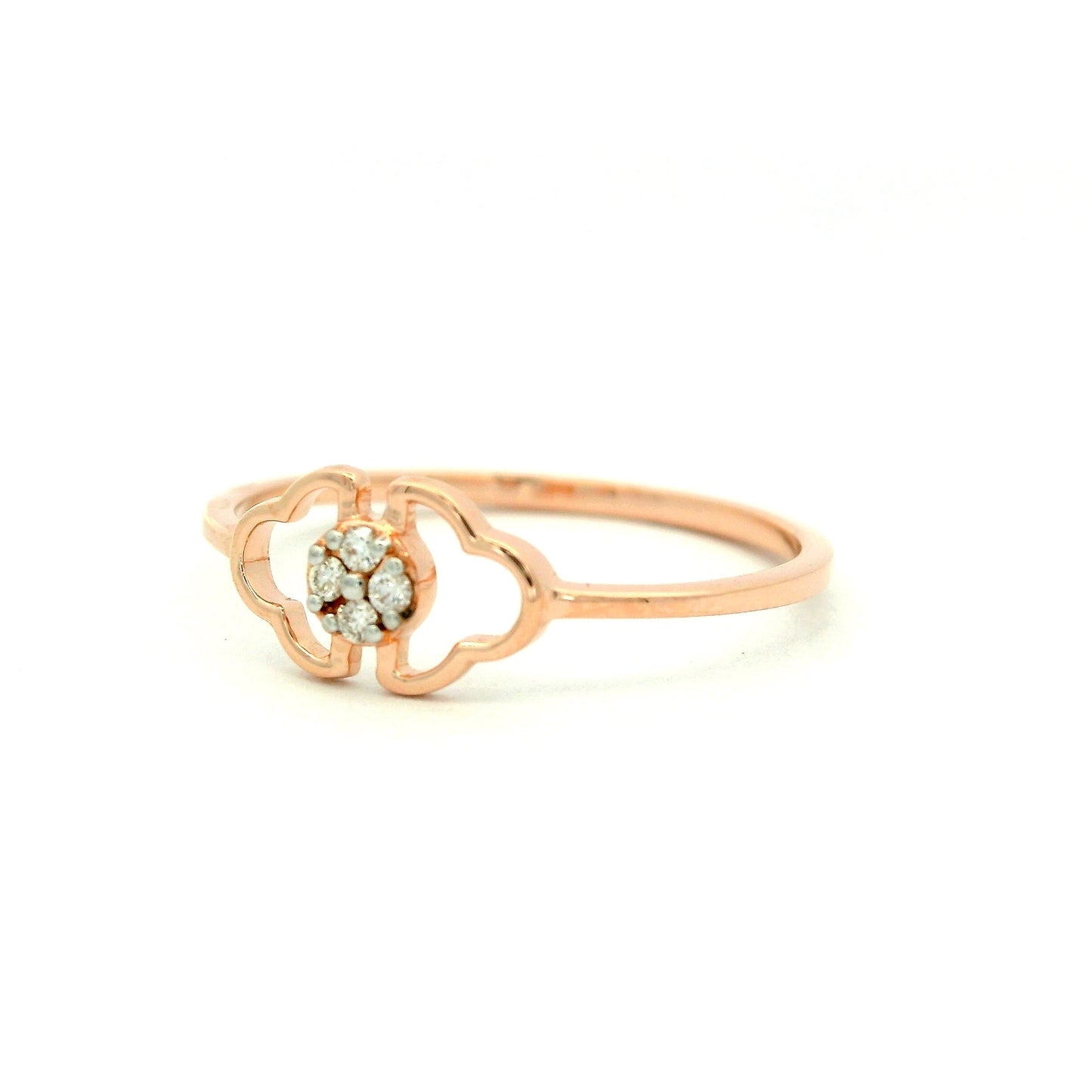Elegant Rose Gold Ring with Diamonds