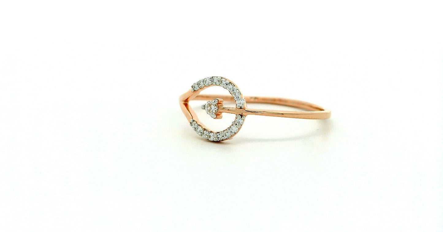 Elegant Rose Gold Heart Ring