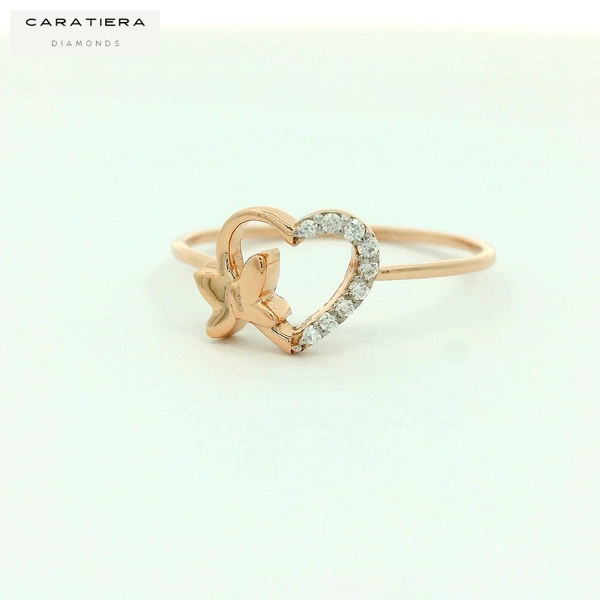 Elegant Heart-Shaped Diamond Ring