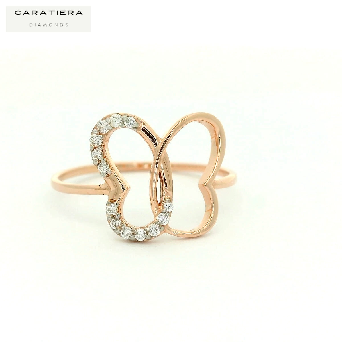 Elegant Butterfly Diamond Ring