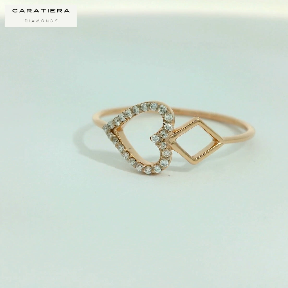 Elegant Heart Diamond Ring