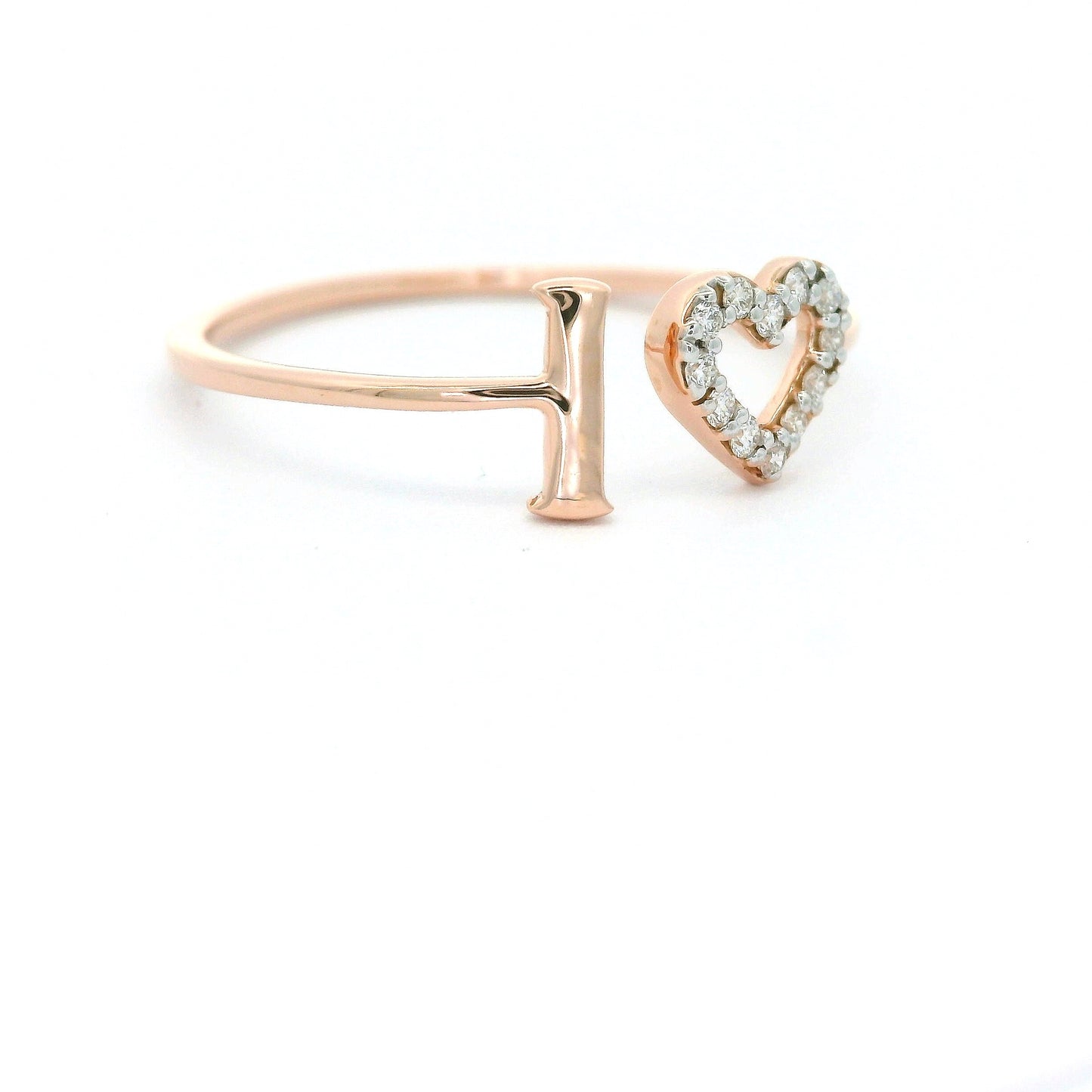Elegant Heart Diamond Ring