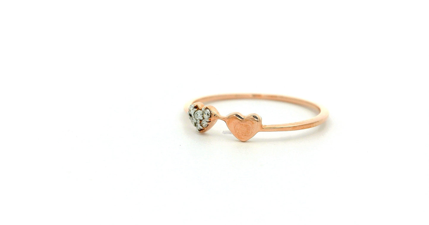 Elegant Heart-Shaped Diamond Ring