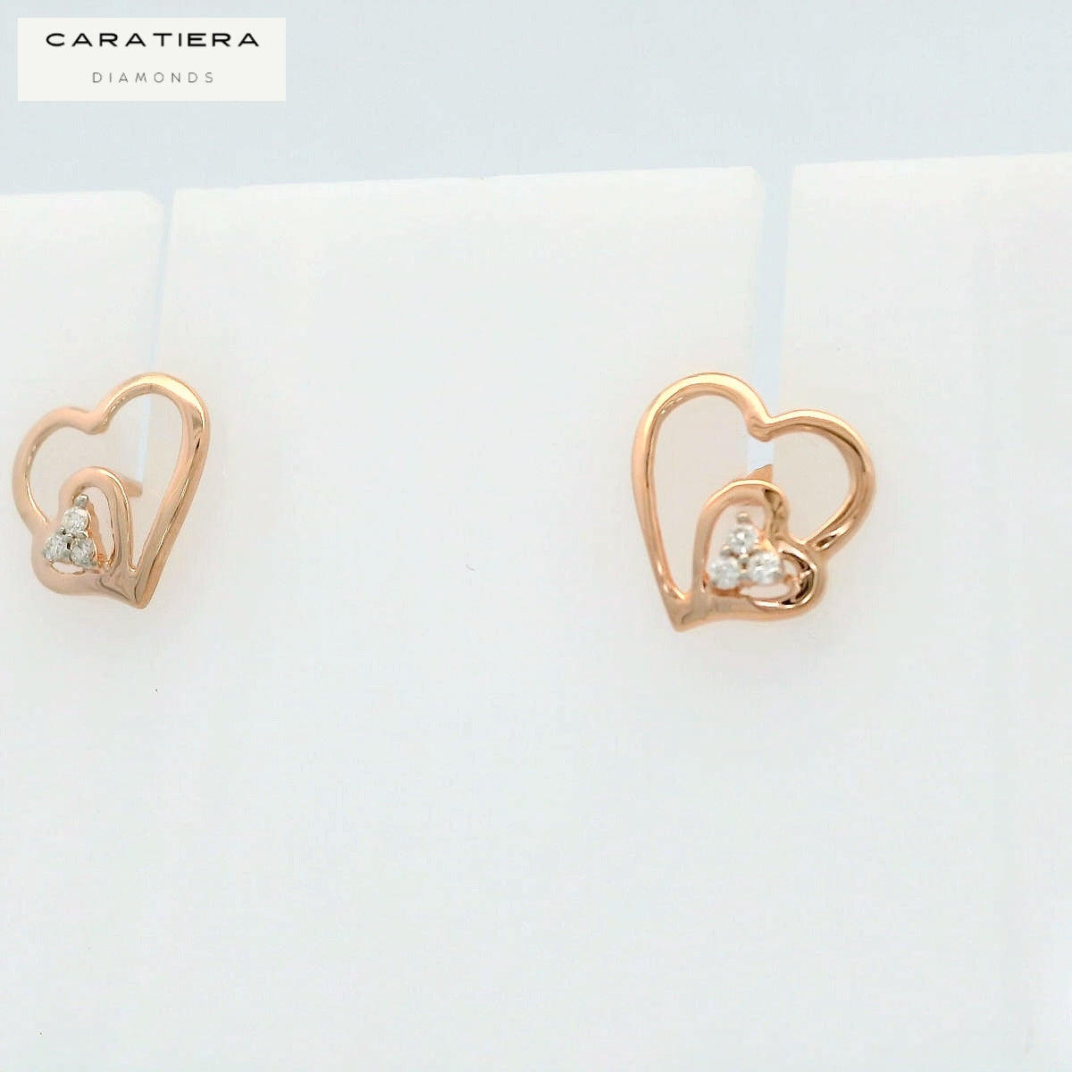 Elegant Heart-Shaped Diamond Earrings