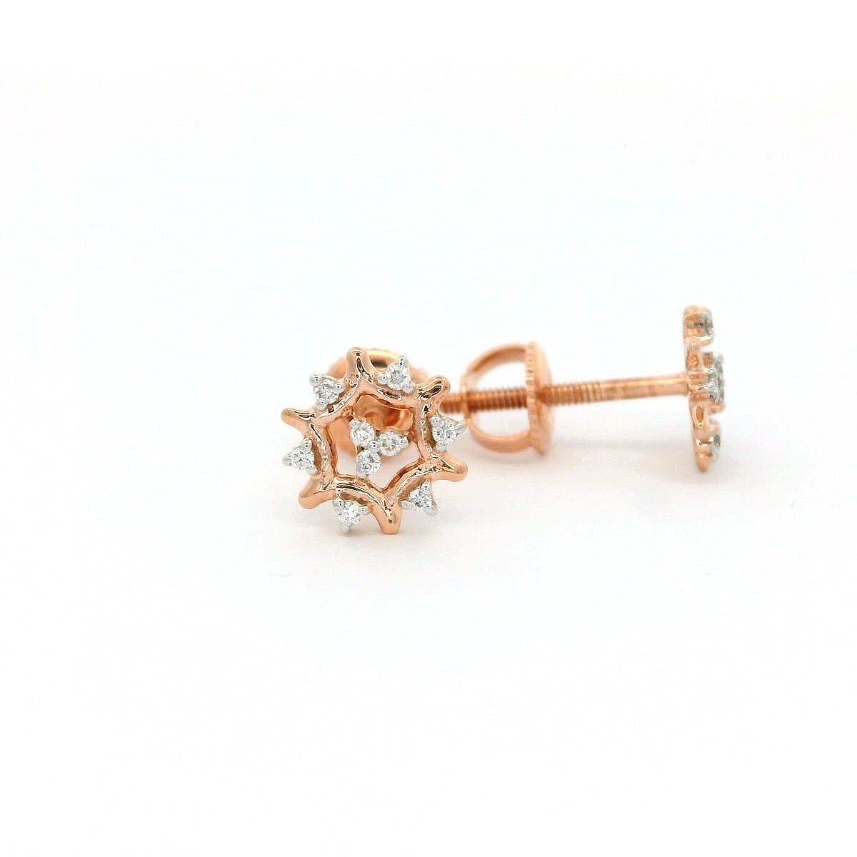 Elegant Star-Shaped Diamond Earrings
