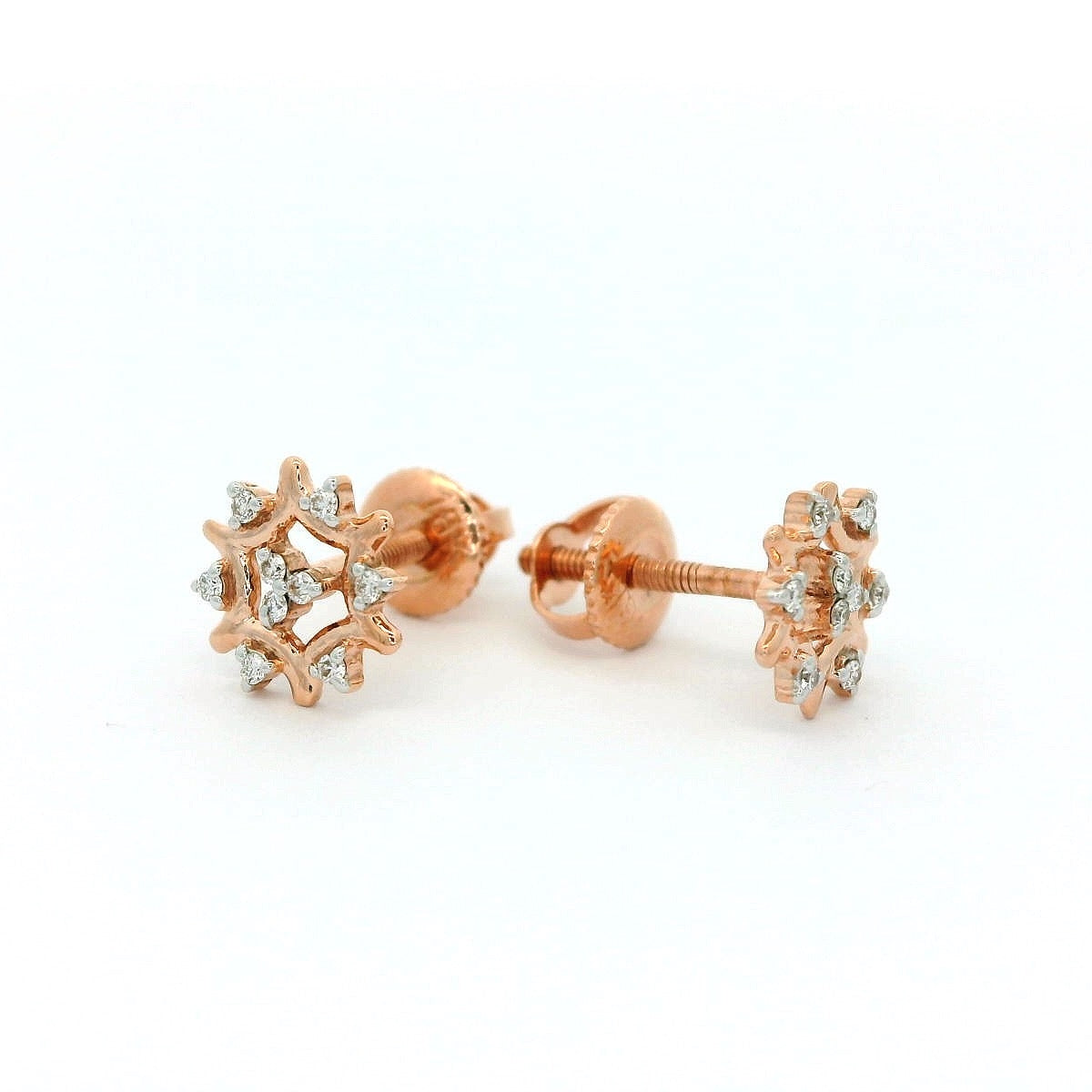 Elegant Rose Gold Star Earrings