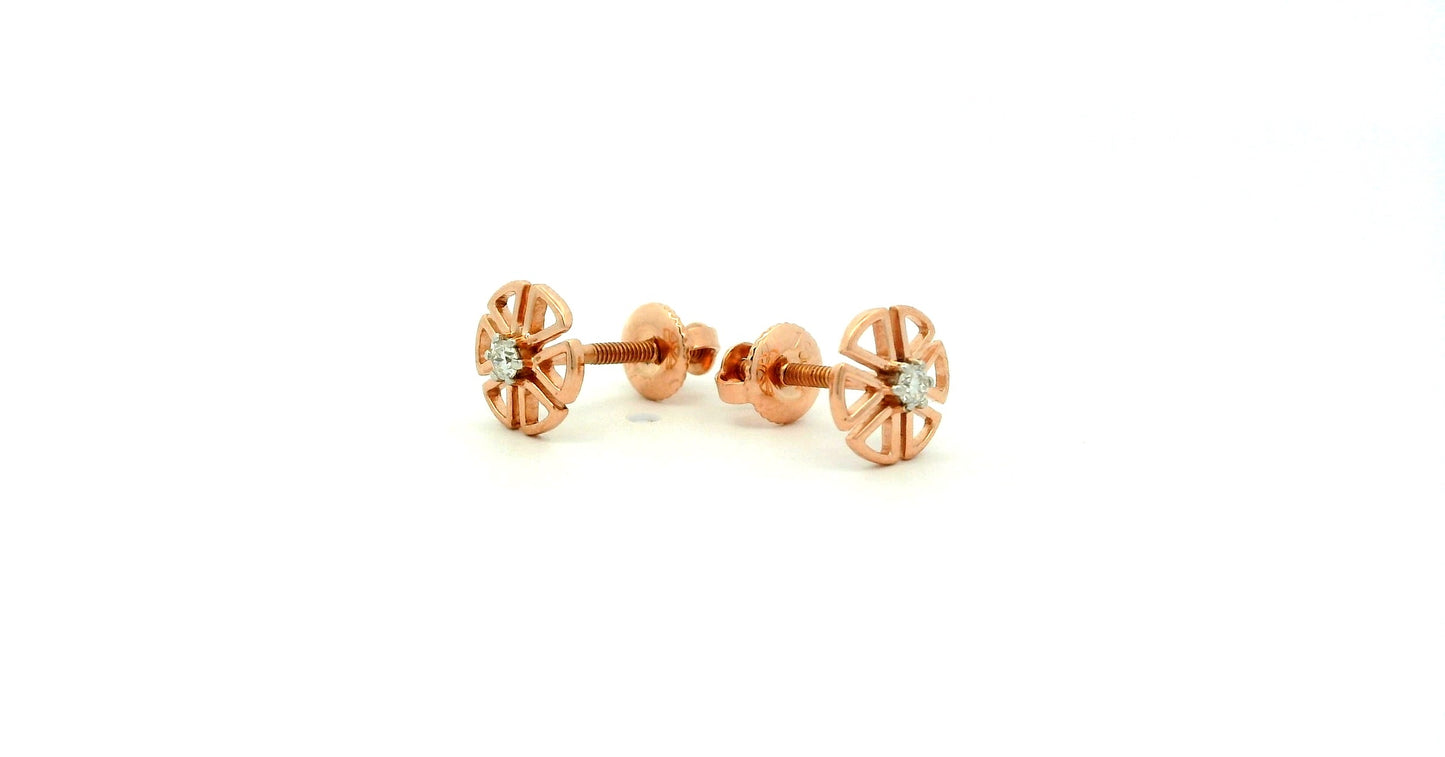 Elegant Rose Gold Stud Earrings