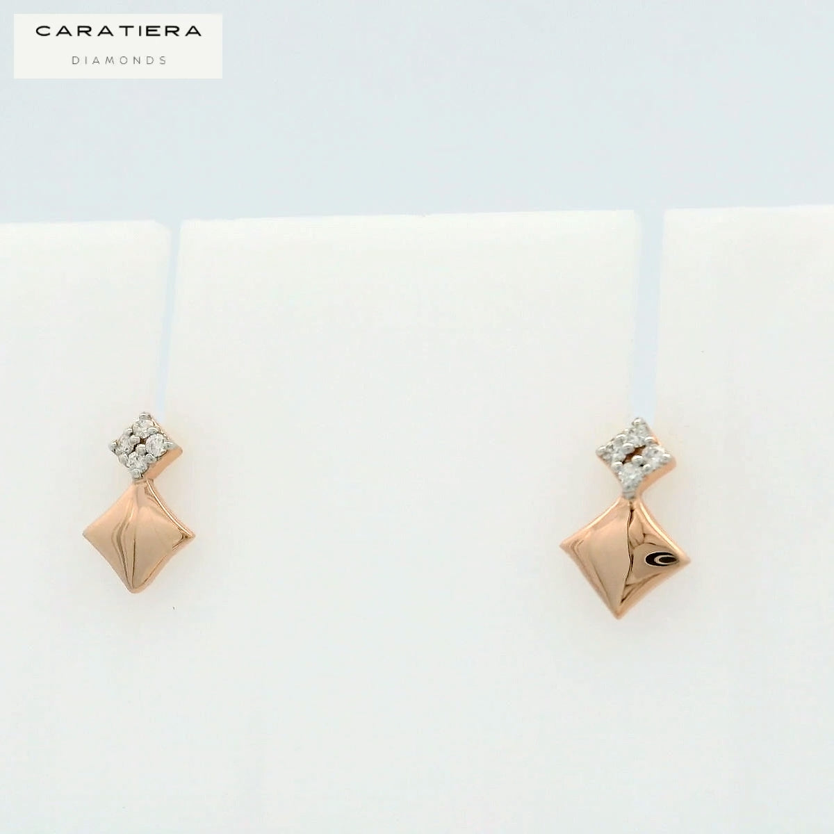 Elegant Rose Gold Diamond Earrings