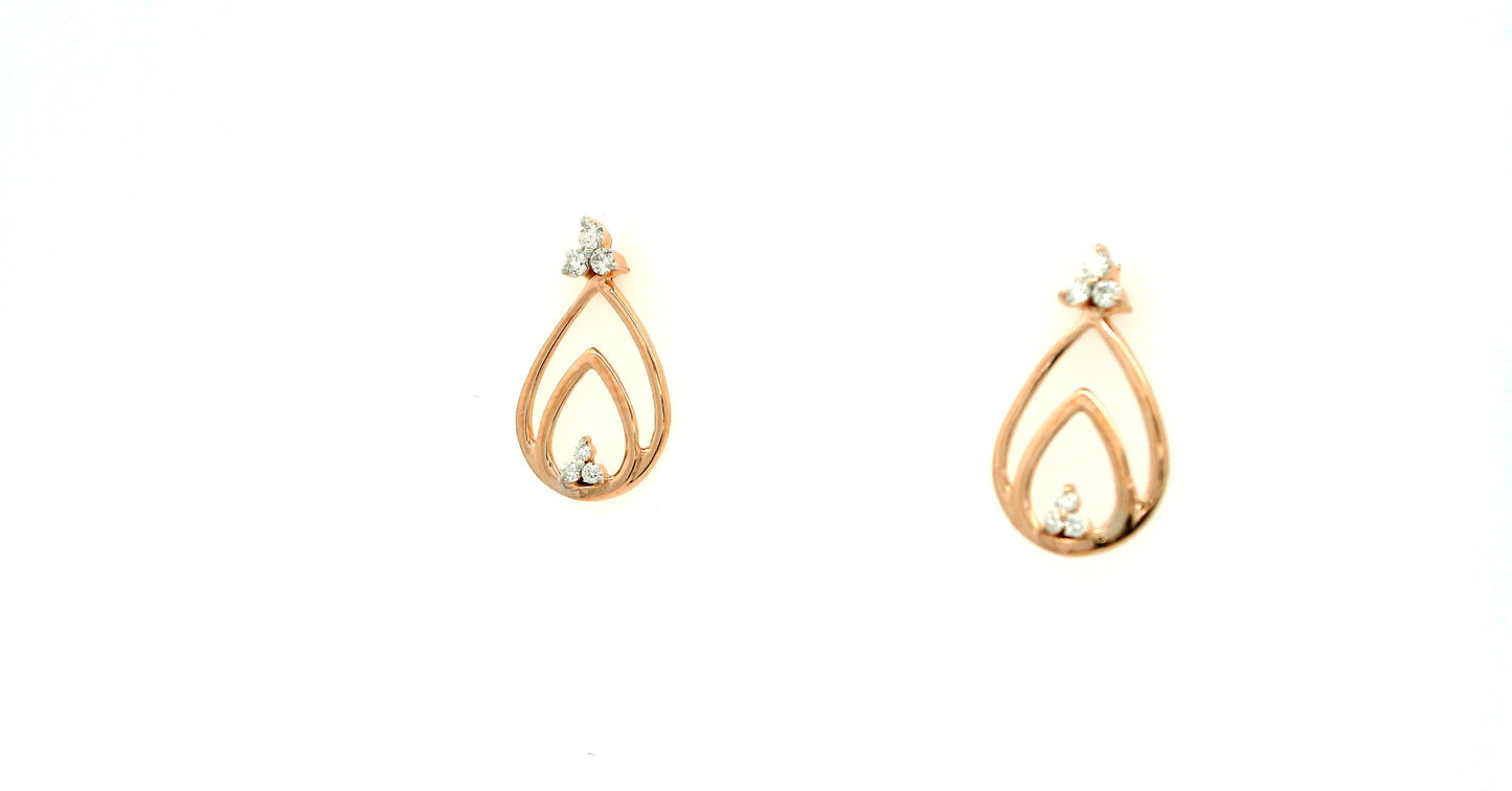 Elegant Rose Gold Drop Earrings