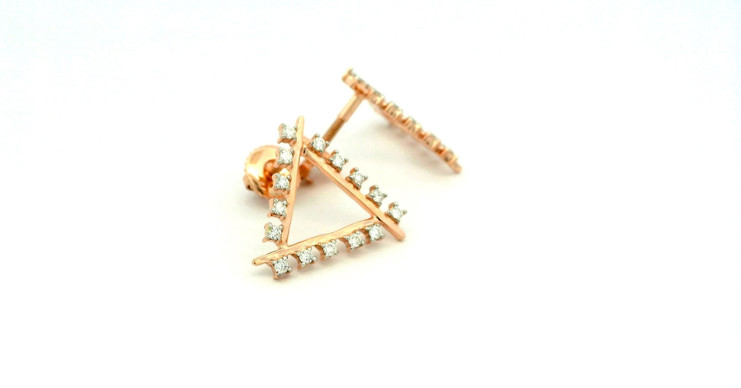 Elegant Triangular Diamond Earrings