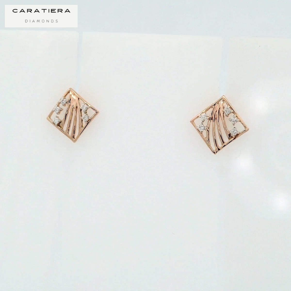 Elegant Rose Gold Diamond Earrings