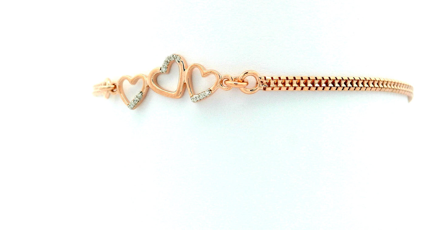 Elegant Heart-Shaped Bracelet