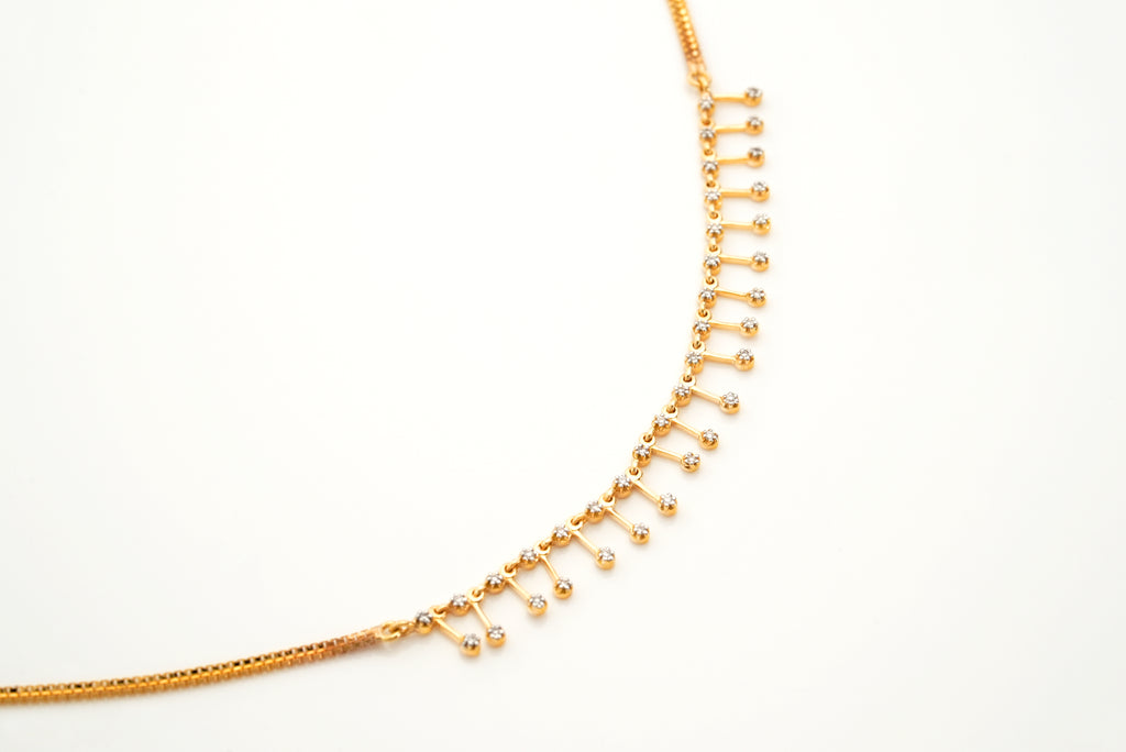 Diamond Cascade Necklace  -NCDS45