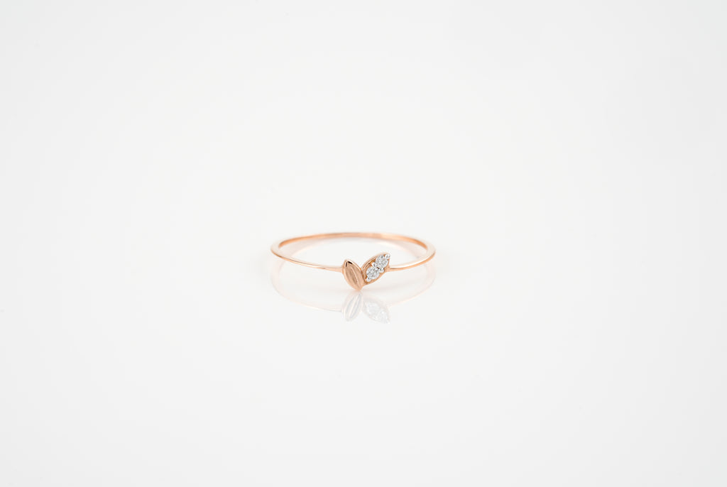 Diamond Leaves Ring  -RGD720