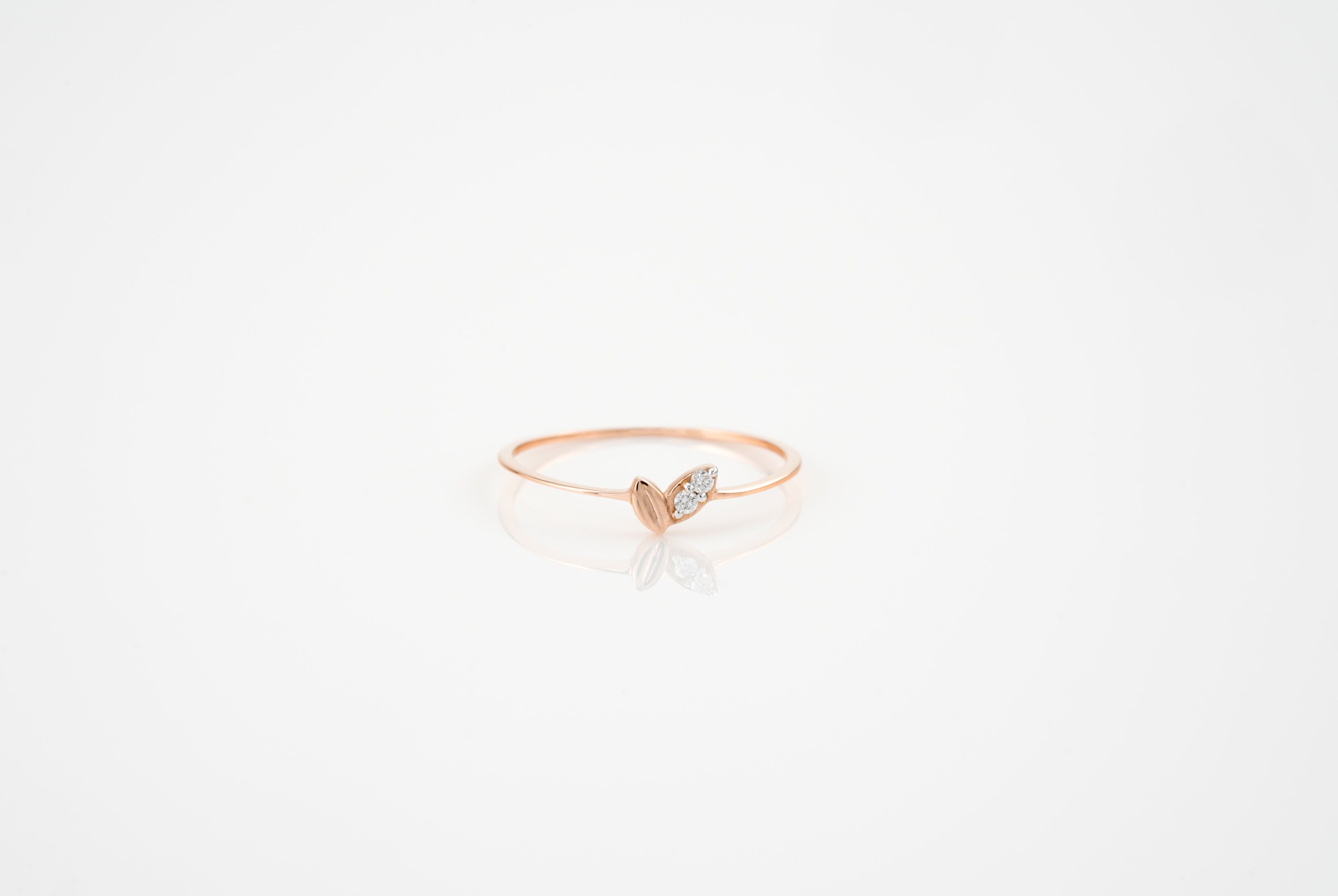 Diamond Leaves Ring  -RGD720