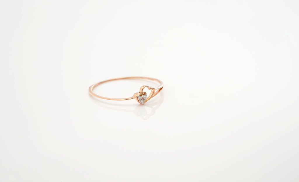 Twin Hearts Trio Ring  -RGD