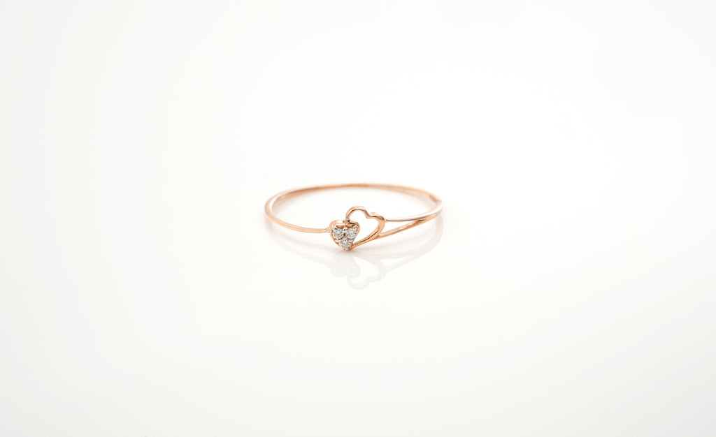 Twin Hearts Trio Ring  -RGD