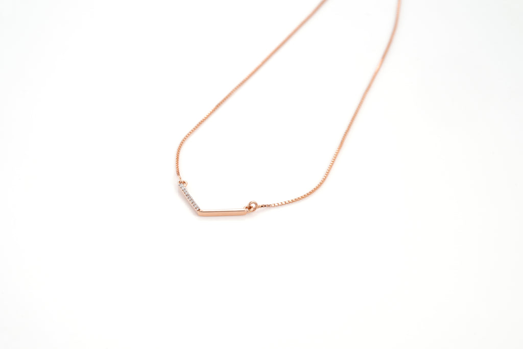 Elegant V-Shaped Pendant Necklace -PND