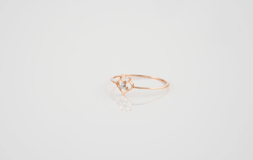 Diamond Heartbeat Ring  -RGD