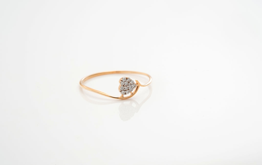 Curved Heartlight Ring  - RGD