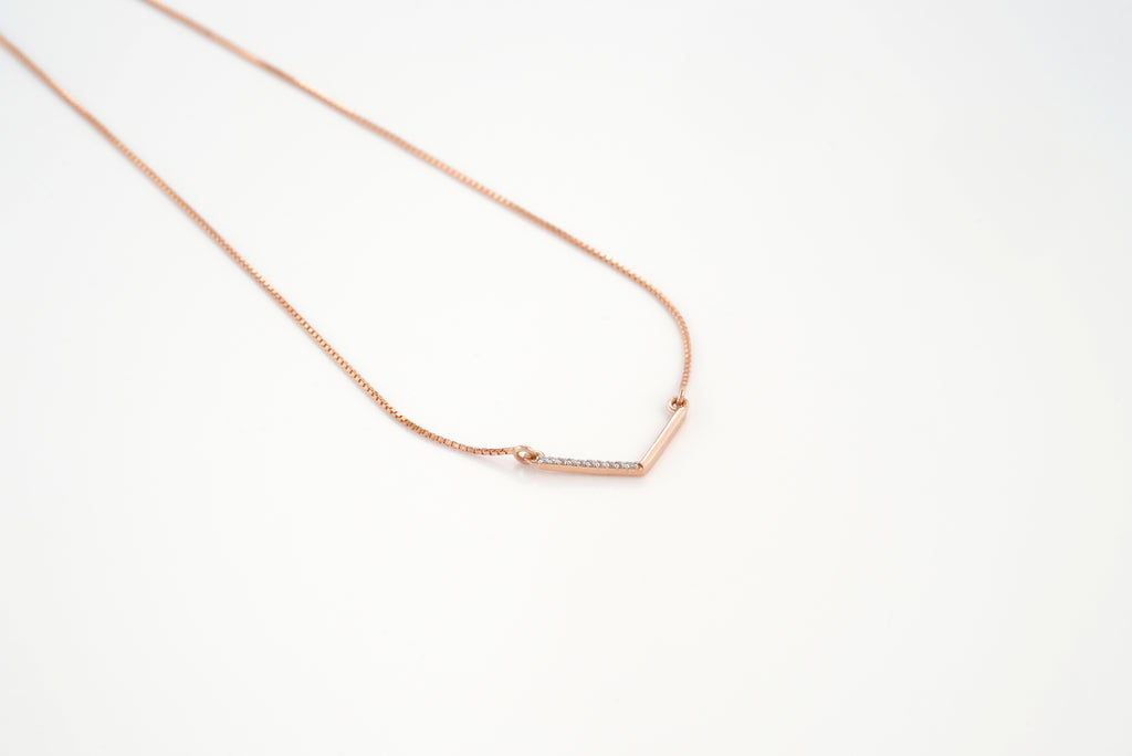 Elegant V-Shaped Pendant Necklace -PND