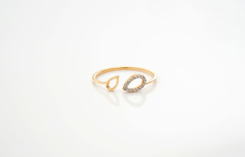 Crystal Teardrops Ring -RGD