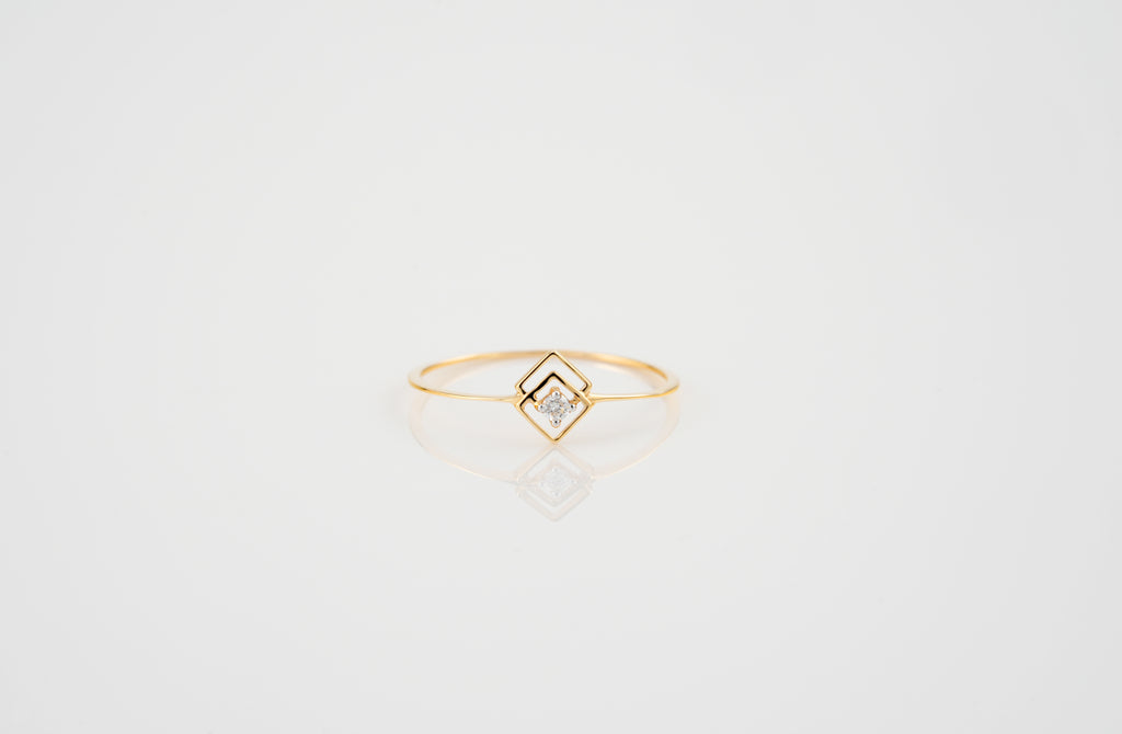 Solitaire Frame Diamond Ring - RGD953