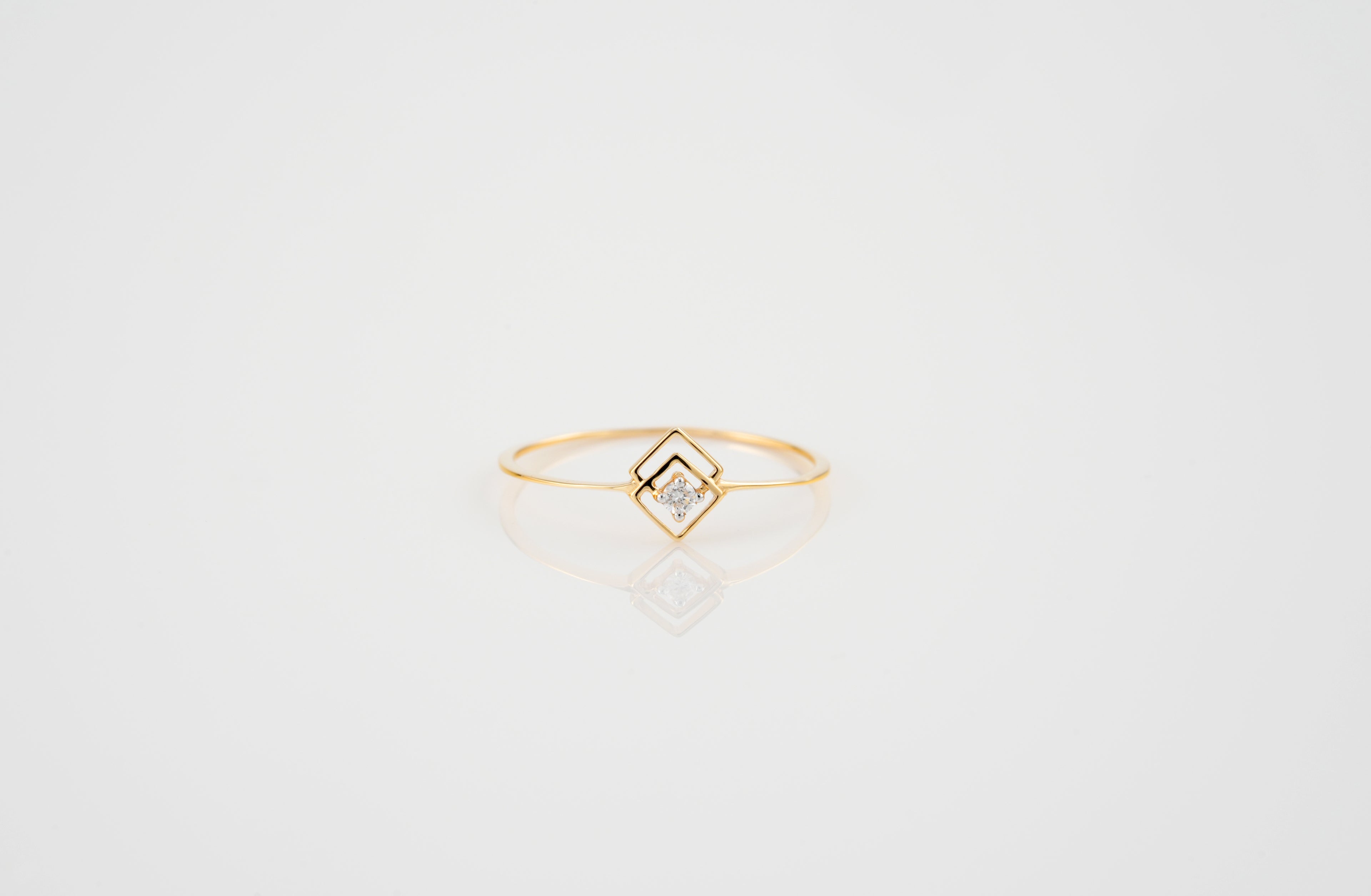 Solitaire Frame Diamond Ring - RGD953