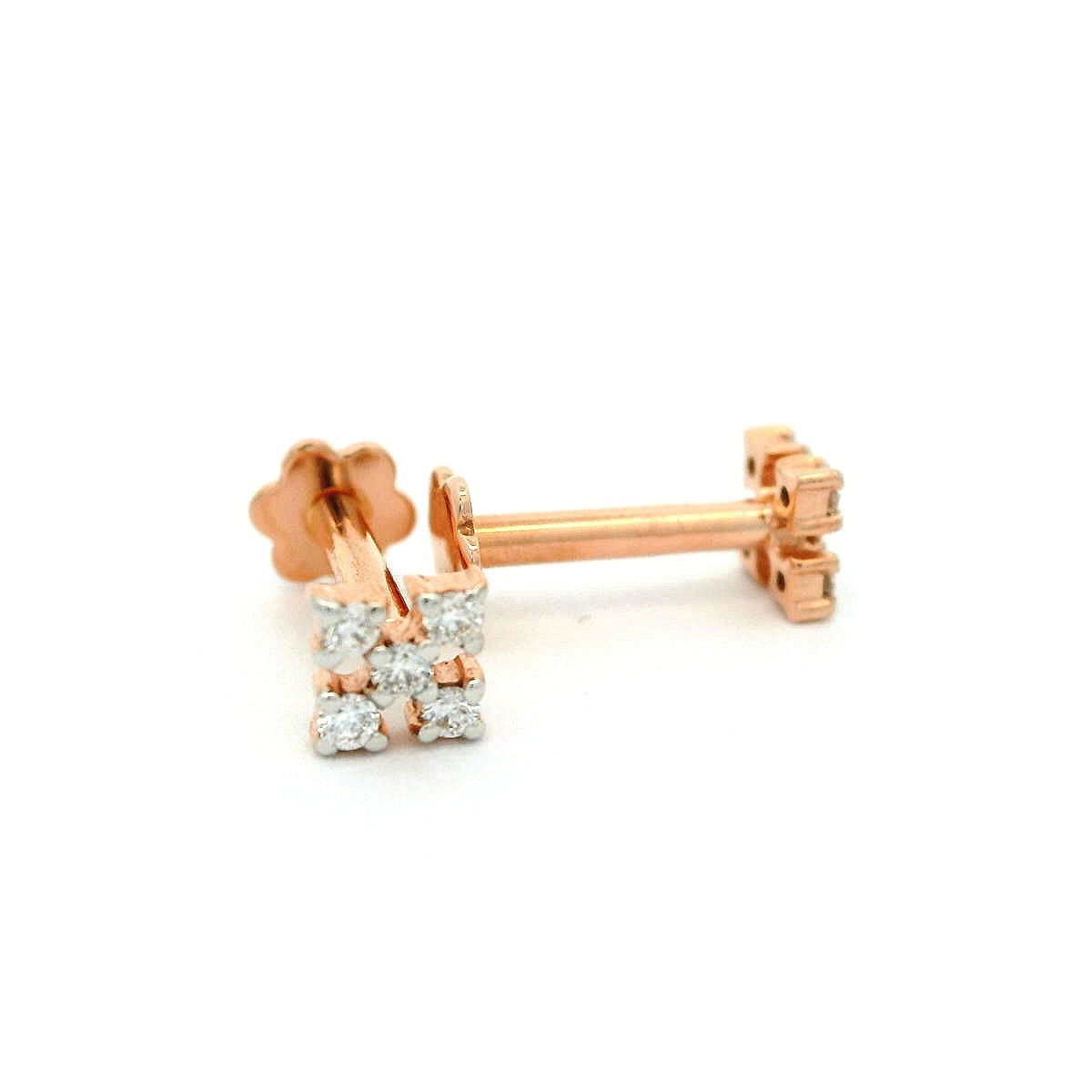 Modern Crest Diamond Studs  - 2stdd14
