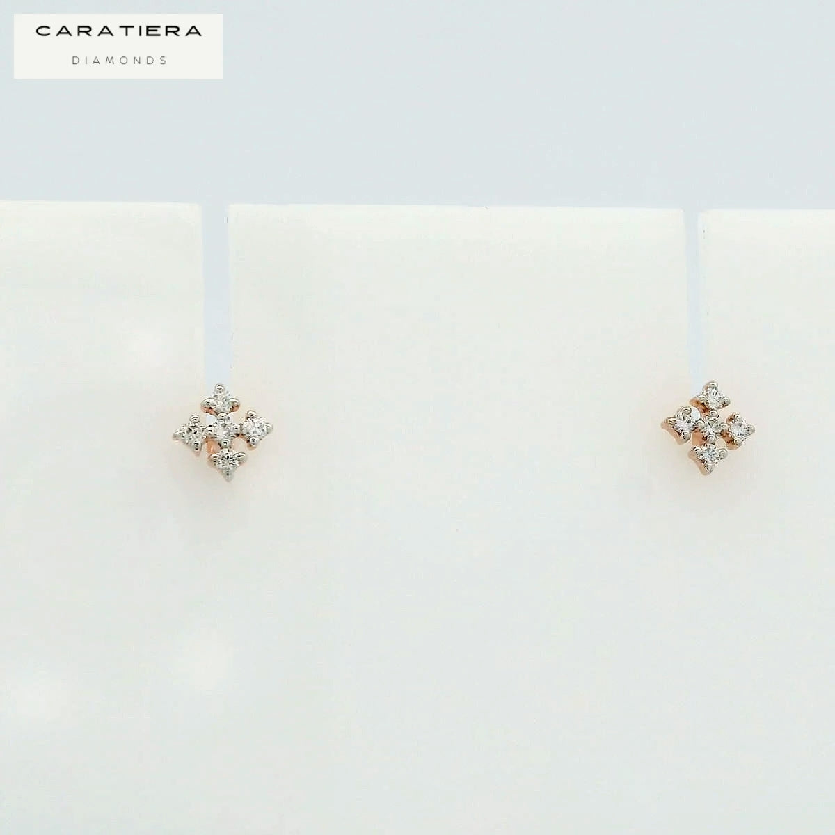 Modern Crest Diamond Studs  - 2stdd14