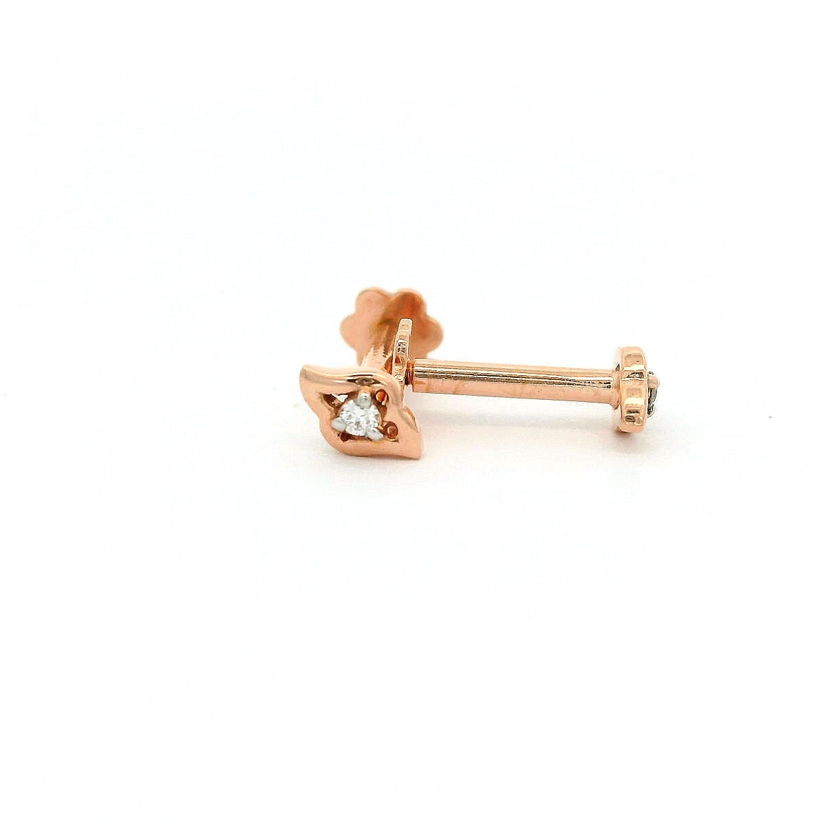 Golden Leaf Diamond Earrings   - 2stdd21