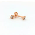 Golden Leaf Diamond Earrings   - 2stdd21