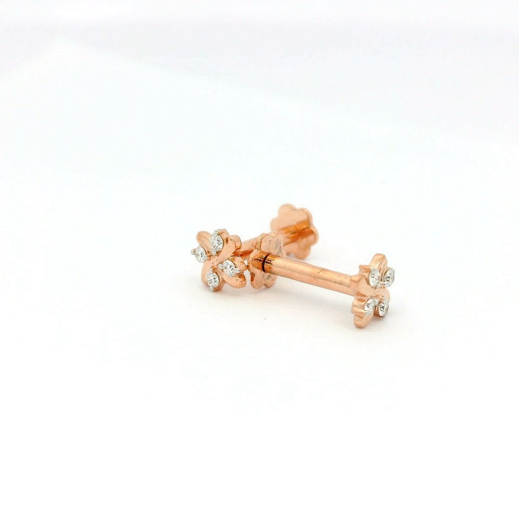 Petite Petal Diamond Studs   - 2stdd30