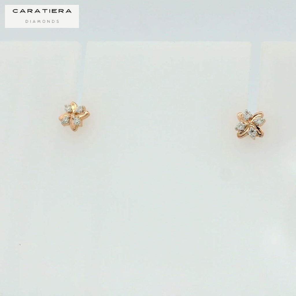 Petite Petal Diamond Studs   - 2stdd30