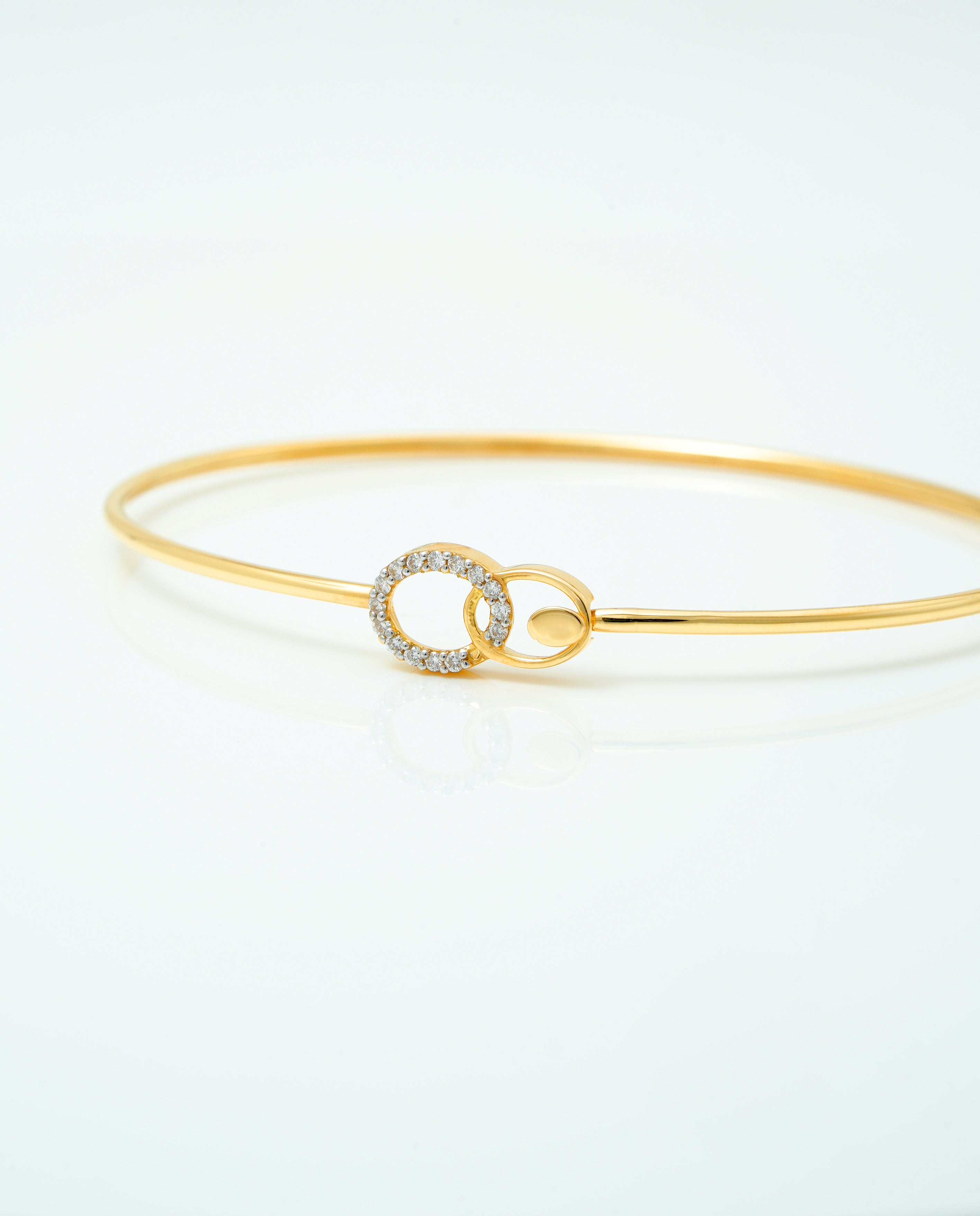 Golden Orbit Diamond Bangle  - PBD 46