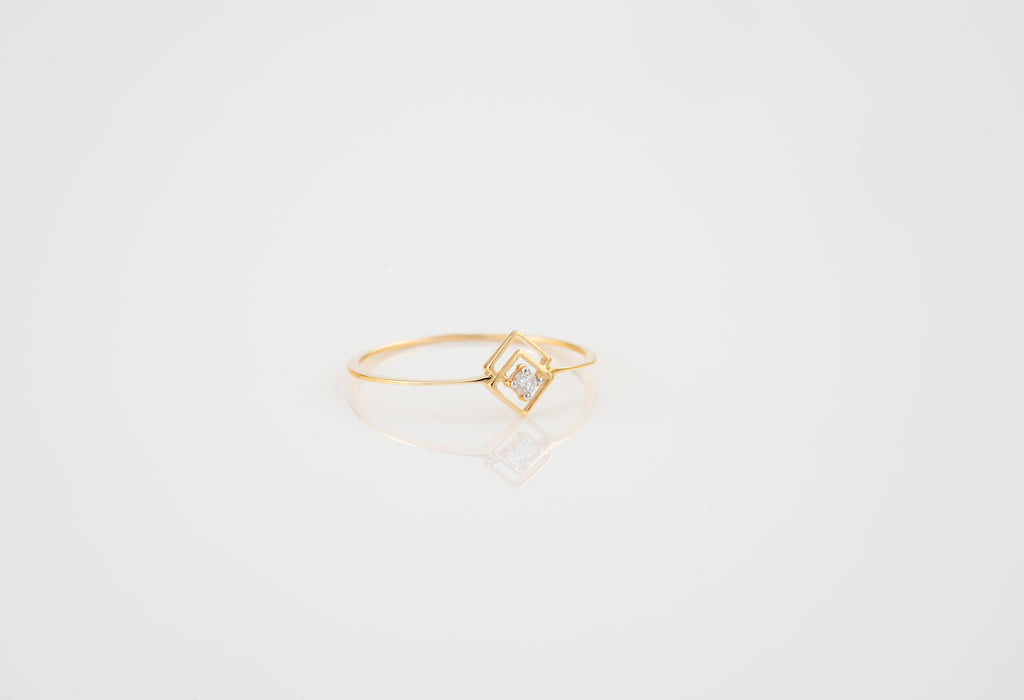 Solitaire Frame Diamond Ring - RGD953