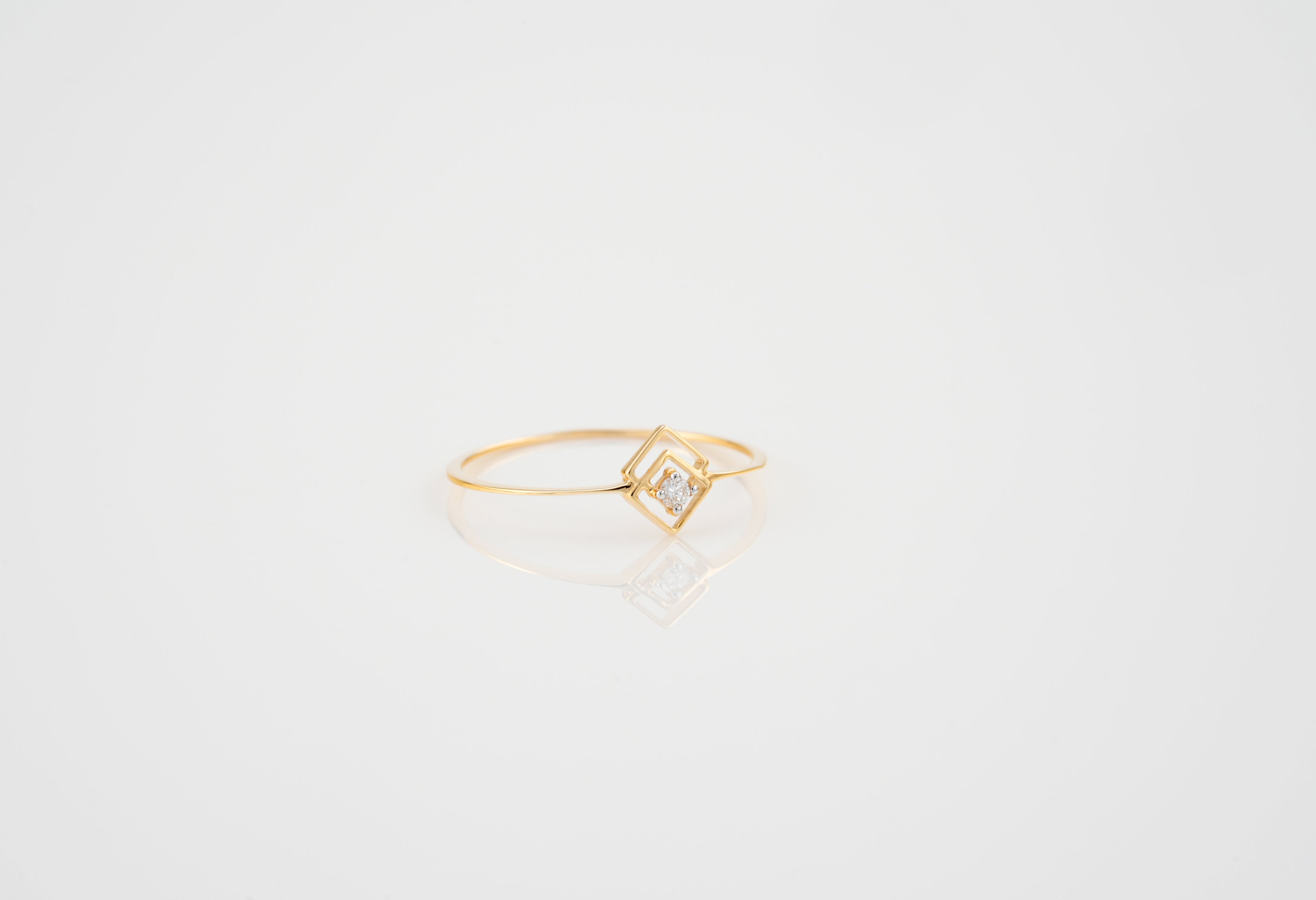 Solitaire Frame Diamond Ring - RGD953