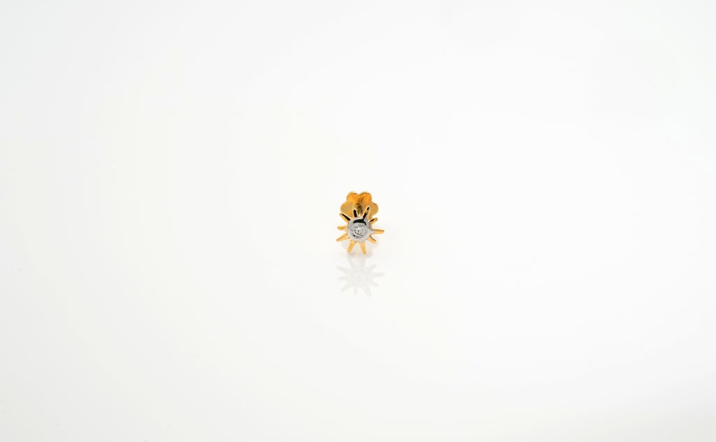 Solitaire Sun Nose pin  -NPD123