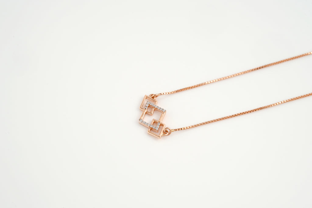 Three Sleek Rectangles Necklace