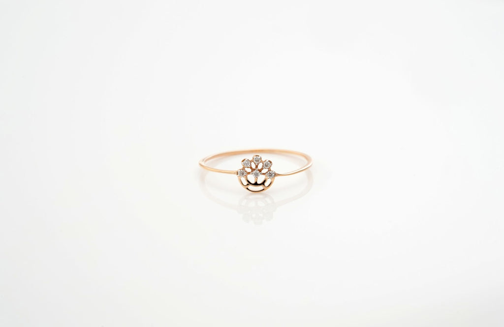 Diamond Lace Crown Ring - RGD861
