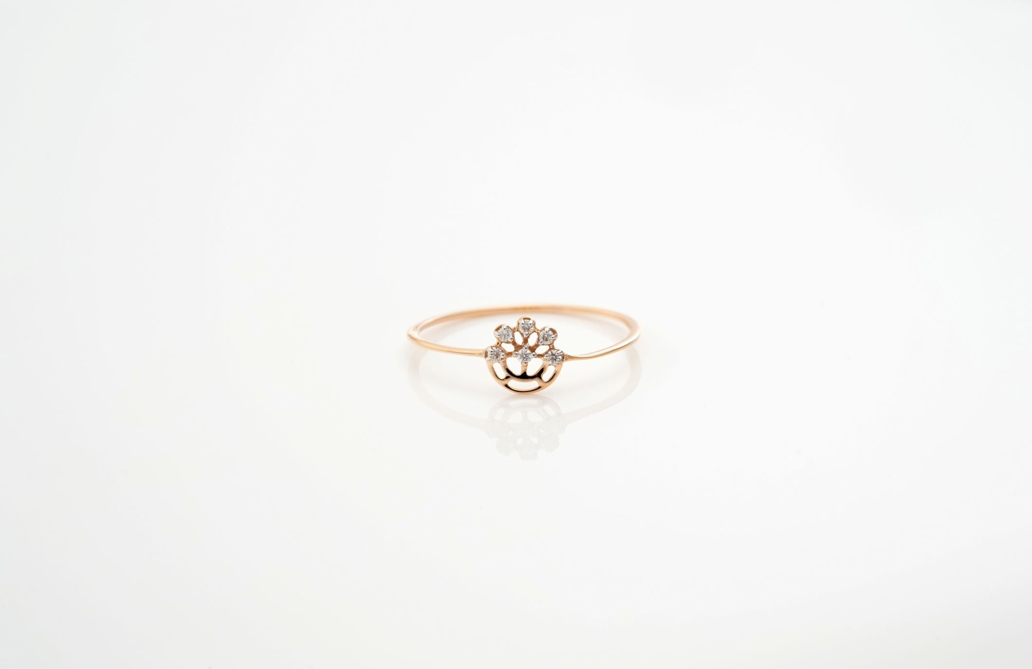 Diamond Lace Crown Ring - RGD861
