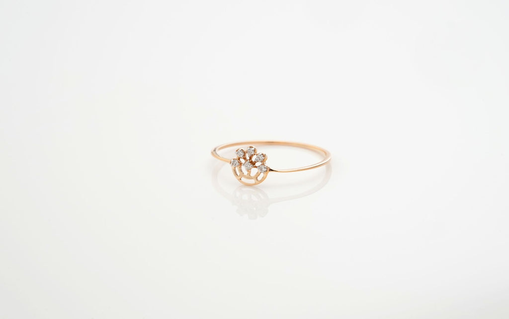 Diamond Lace Crown Ring - RGD861