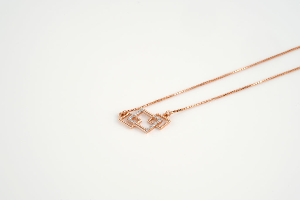 Three Sleek Rectangles Necklace