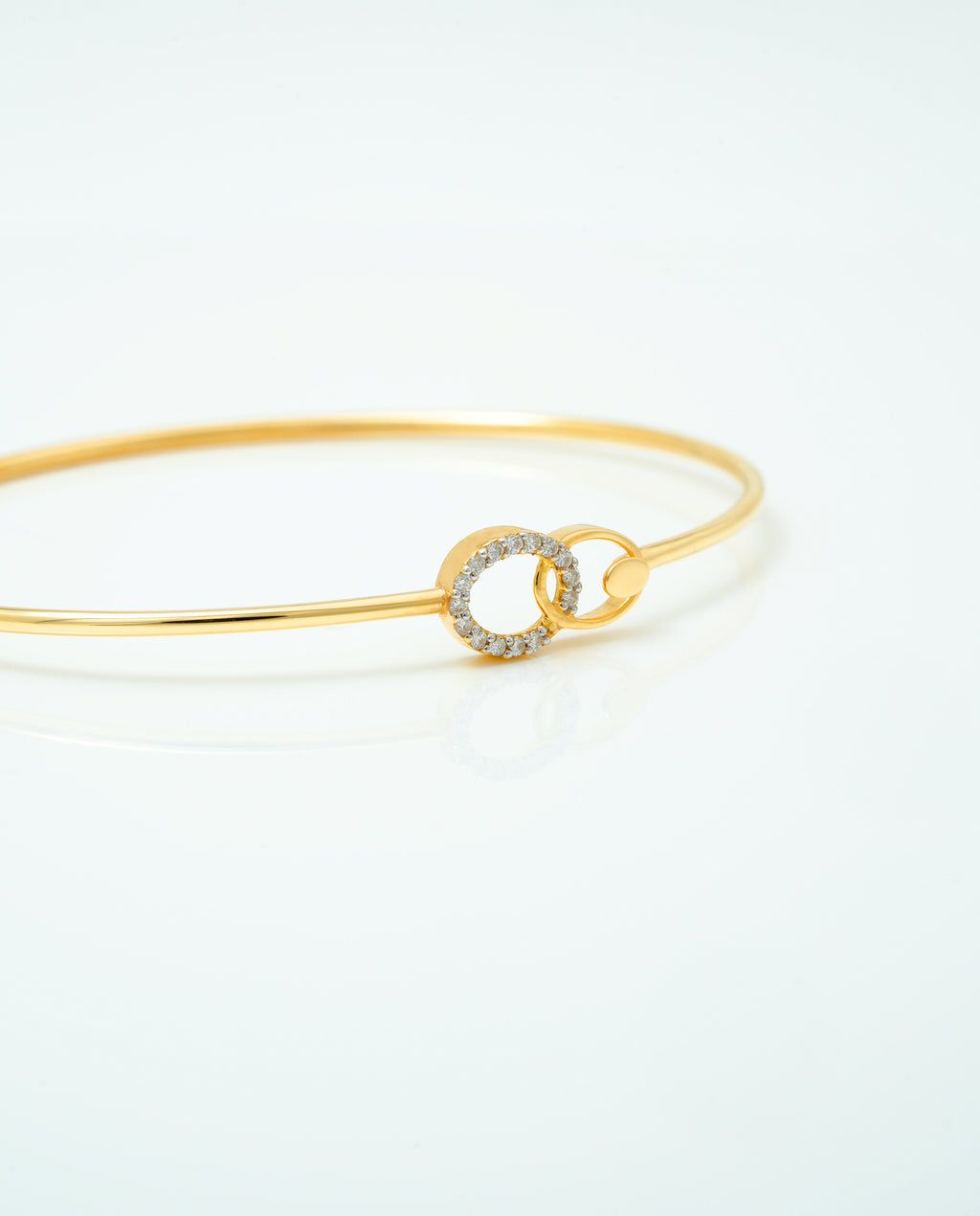 Golden Orbit Diamond Bangle  - PBD 46